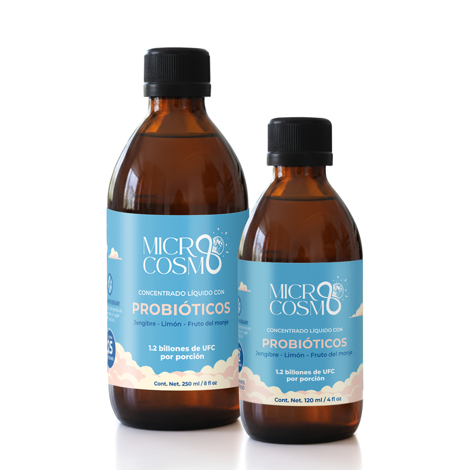 Microcosmo Jengibre – Concentrado Líquido con Probióticos Vivos