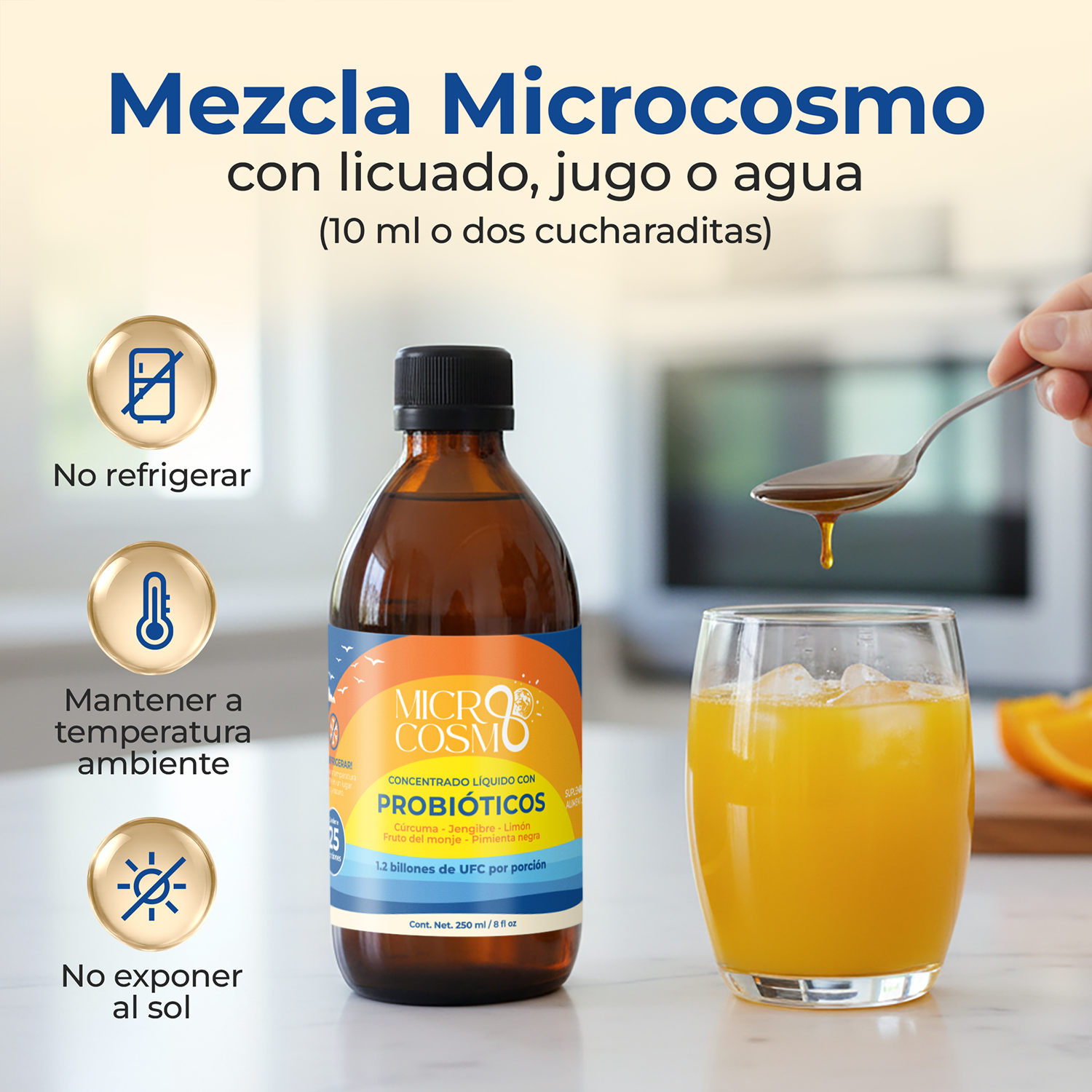 Microcosmo Cúrcuma – Concentrado Líquido con Probióticos Vivos