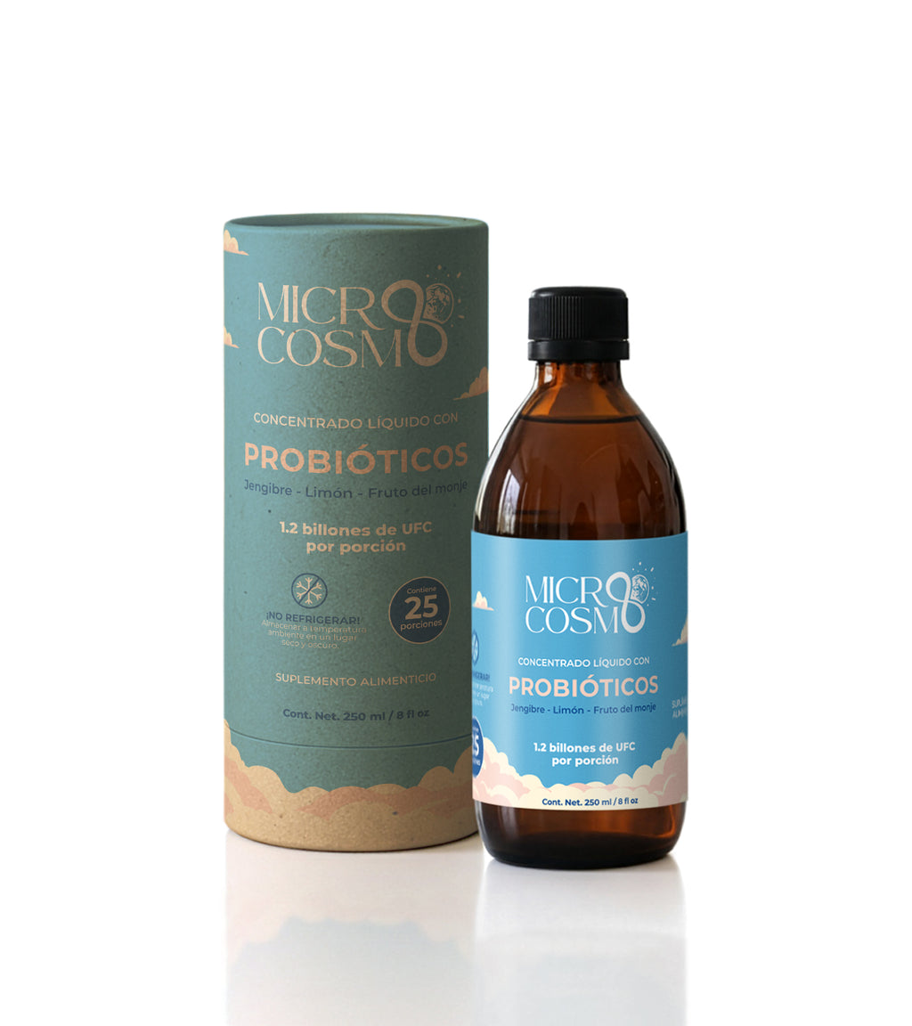 Microcosmo Jengibre – Concentrado Líquido con Probióticos Vivos