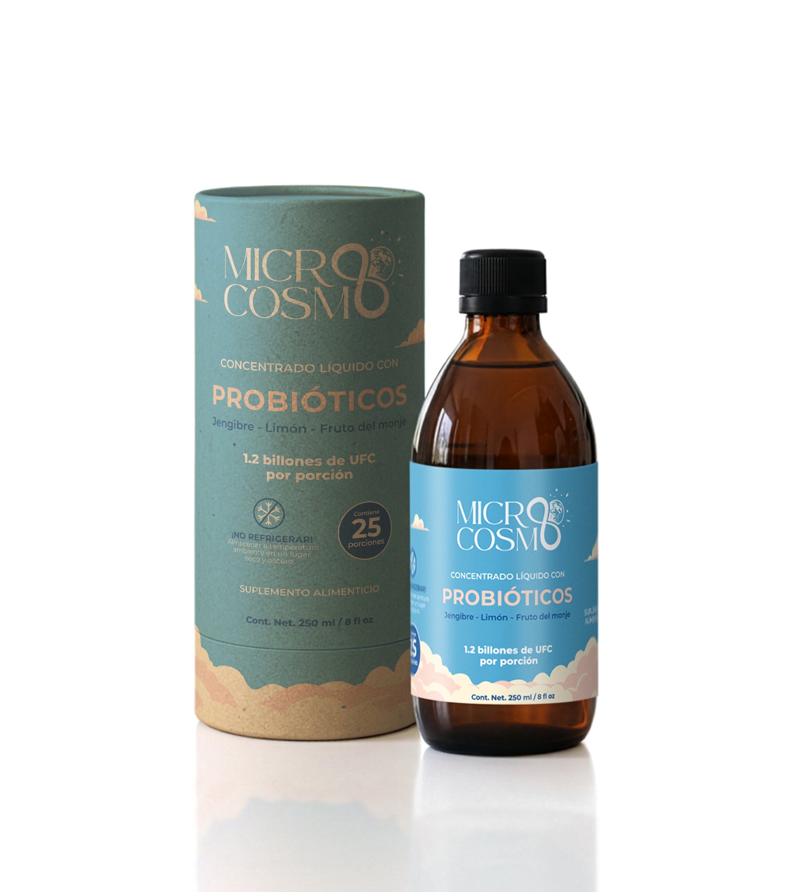 Microcosmo Jengibre – Concentrado Líquido con Probióticos Vivos